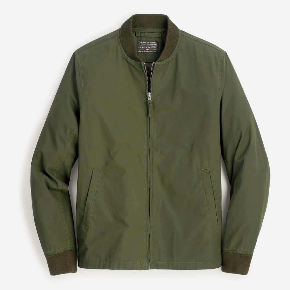 NWOT J Crew Olive Bomber Jacket